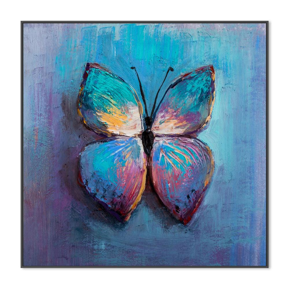 The Blue Butterfly, Style A, Hand-Painted Canvas - Image 3