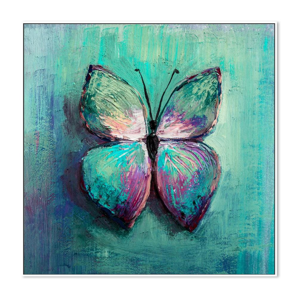 The Blue Butterfly, Style B, Hand-Painted Canvas - Image 5