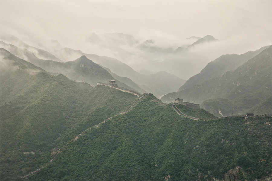 The Great Wall of China and Mountains on a Foggy Day, Venerate