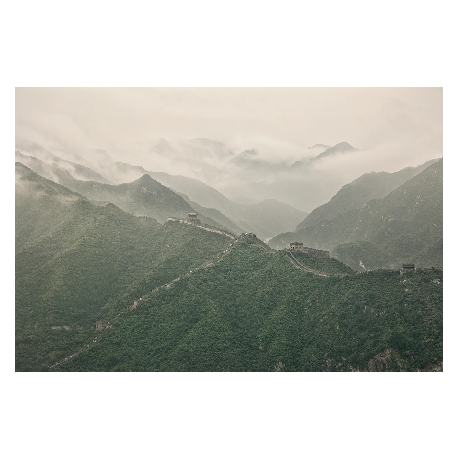 The Great Wall of China and Mountains on a Foggy Day, Venerate - Image 3