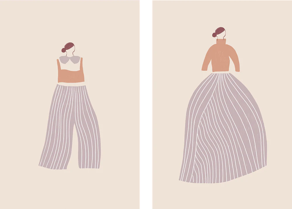 The Pants And The Skirt, Set Of 2