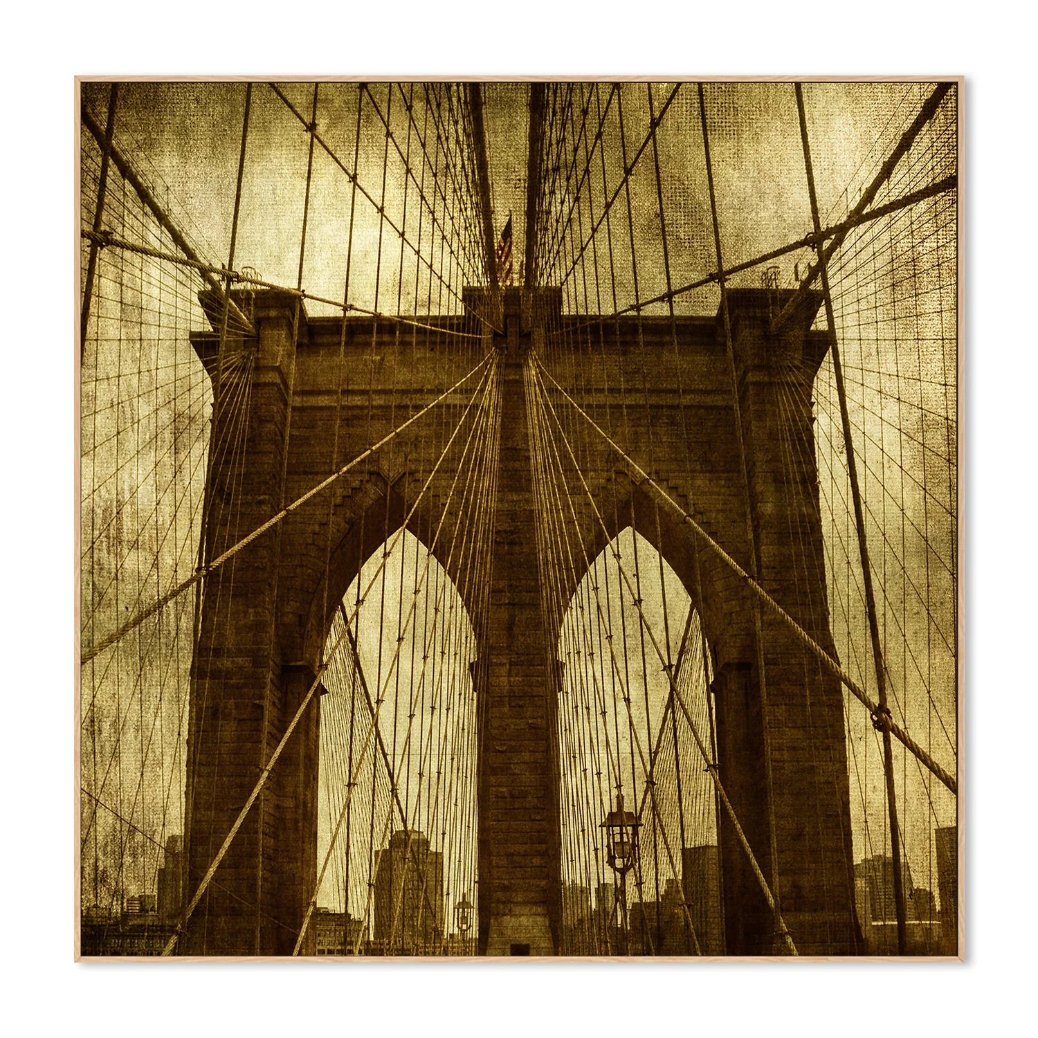 The Ropes and Architecture of The Brooklyn Bridge in NYC, Industrial Spiders - Image 5