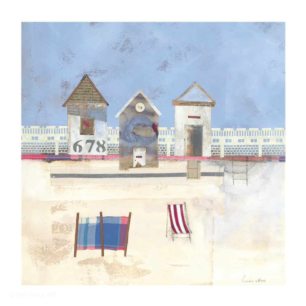 The Windbreak, Mixed Media on Paper, 42x49cm, By Louise O'Hara , Original Artwork
