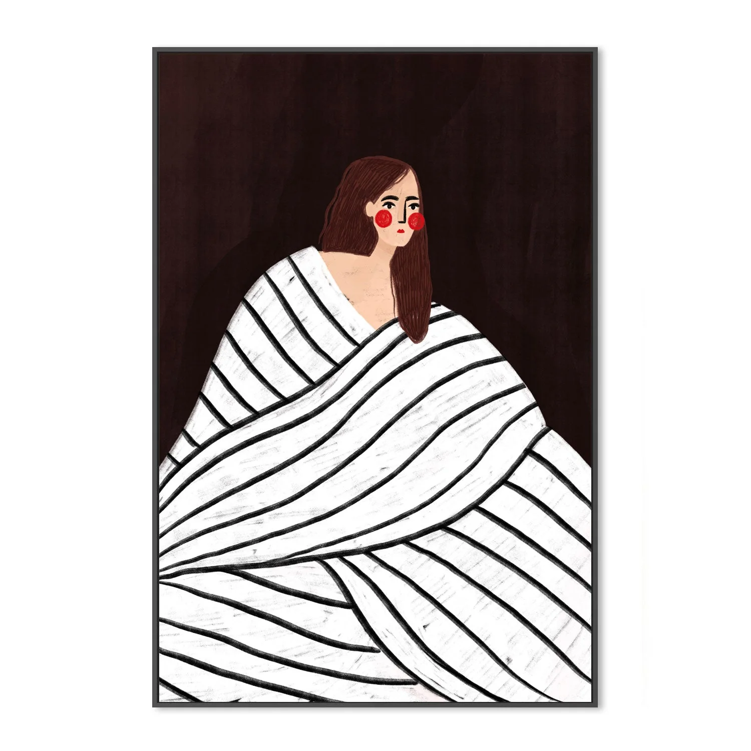 The Woman With Black and White Stripes - Image 3