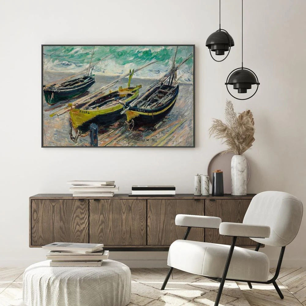 Three Fishing Boats 1886 , By Monet - Image 2