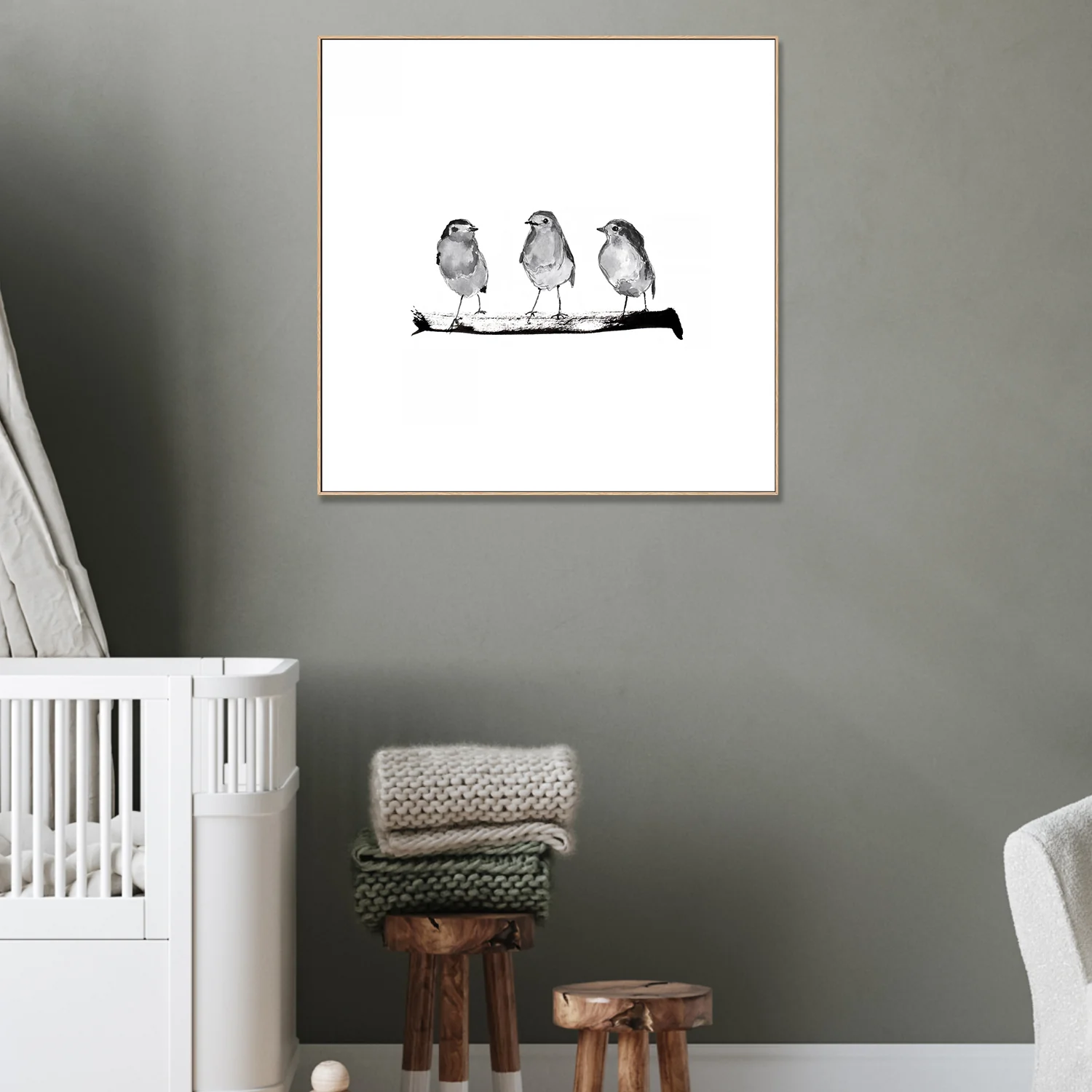 Three Robins On A Branch - Image 7