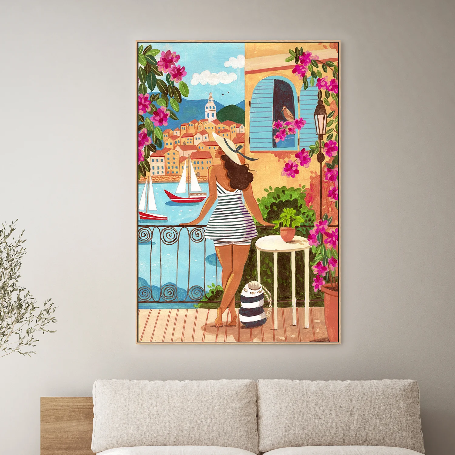 Travel poster woman in Saint-Tropez - Image 7