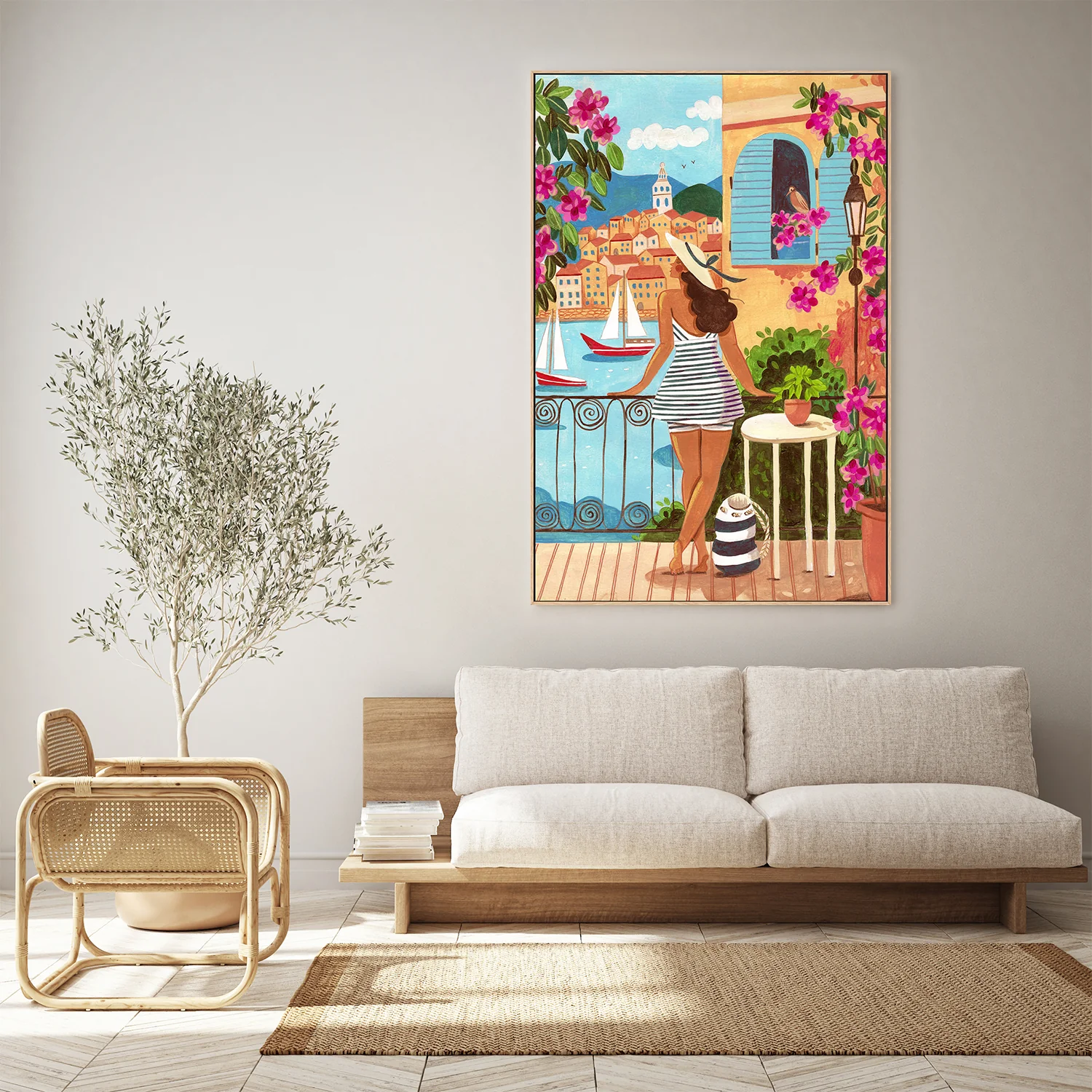 Travel poster woman in Saint-Tropez - Image 8