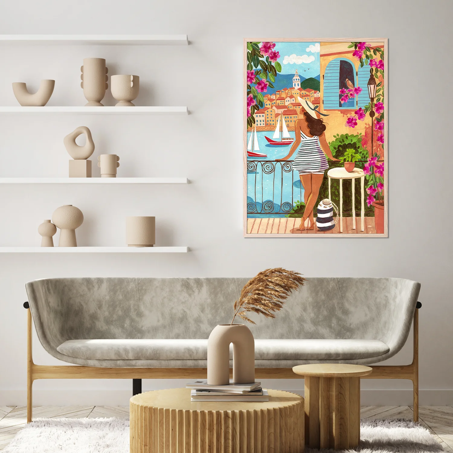 Travel poster woman in Saint-Tropez - Image 9