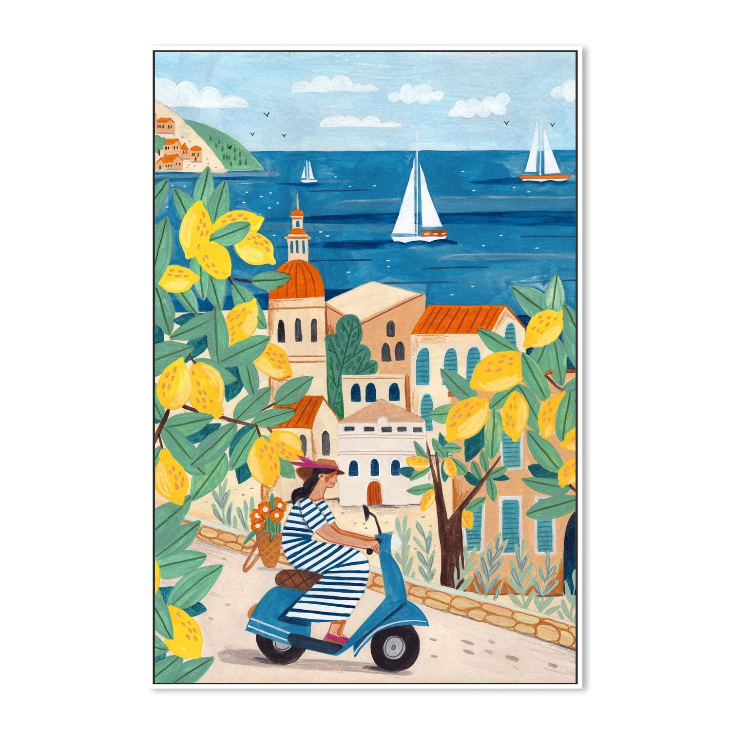Travel Poster Woman On The Amalfi coast - Image 5