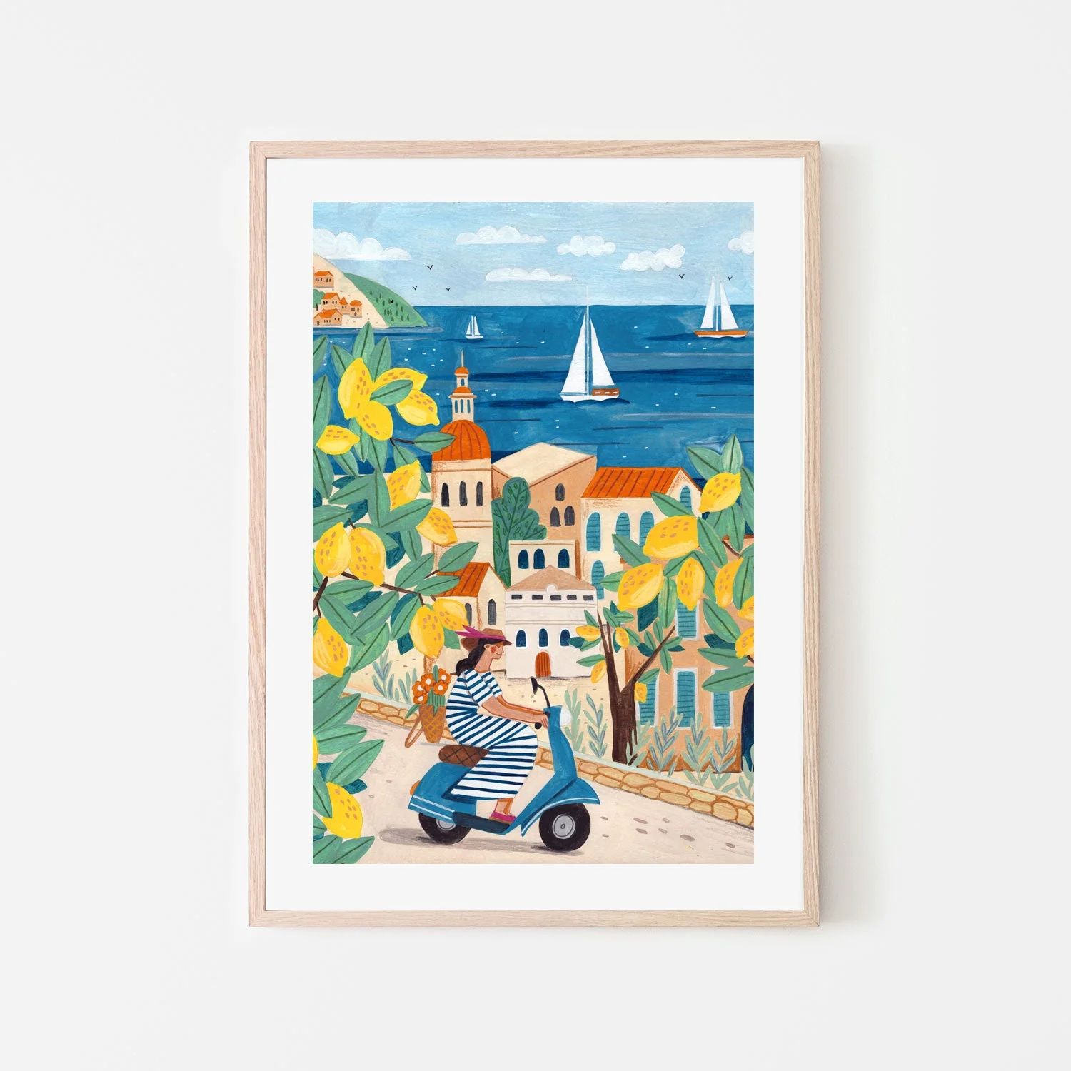 Travel Poster Woman On The Amalfi coast - Image 6