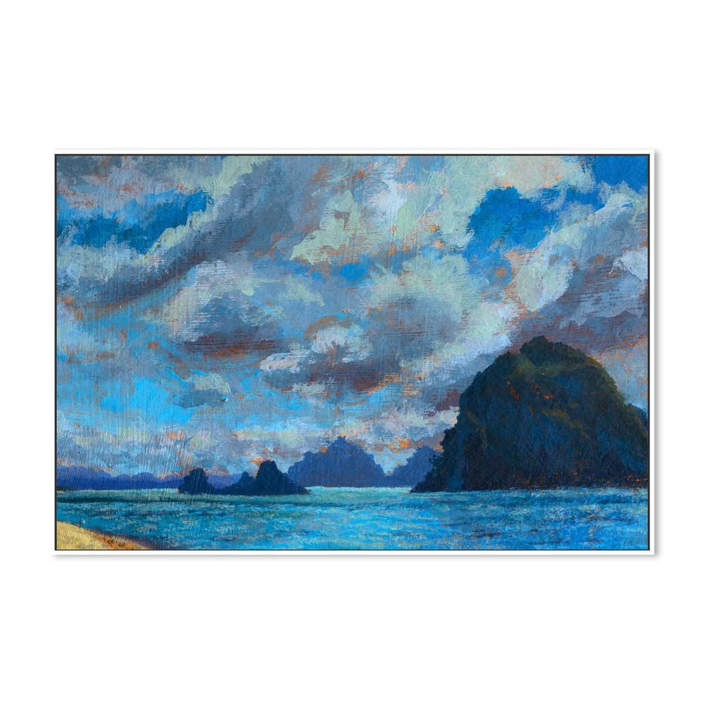 Tropical Sunset, Hand-Painted Canvas - Image 5
