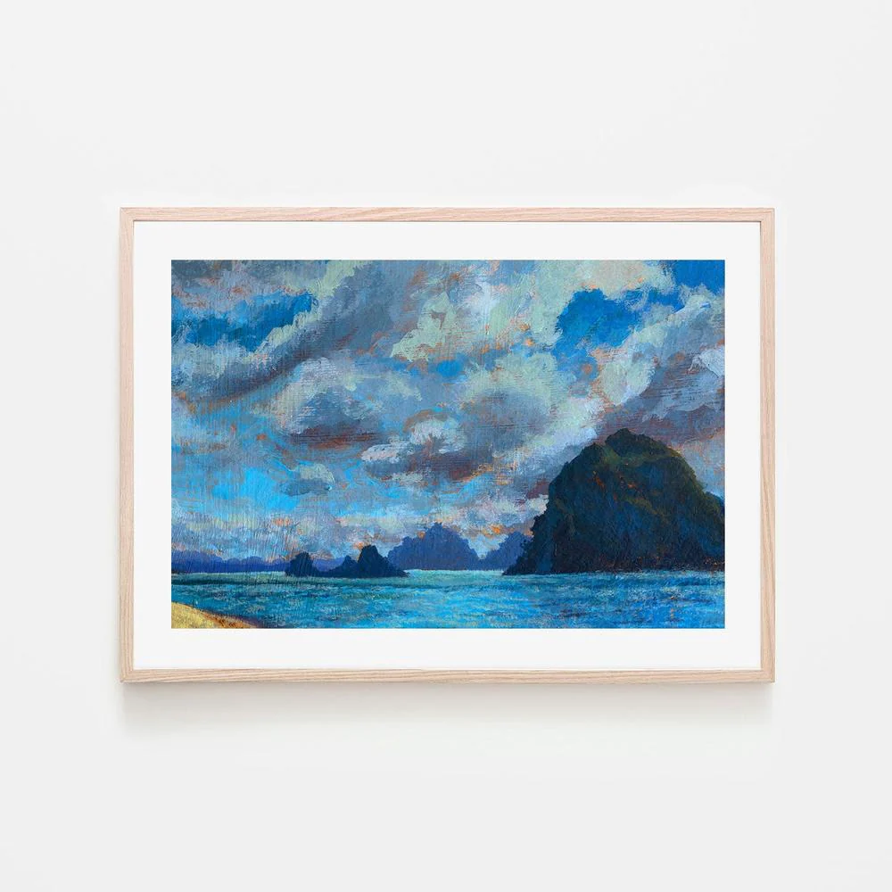 Tropical Sunset, Hand-Painted Canvas - Image 6