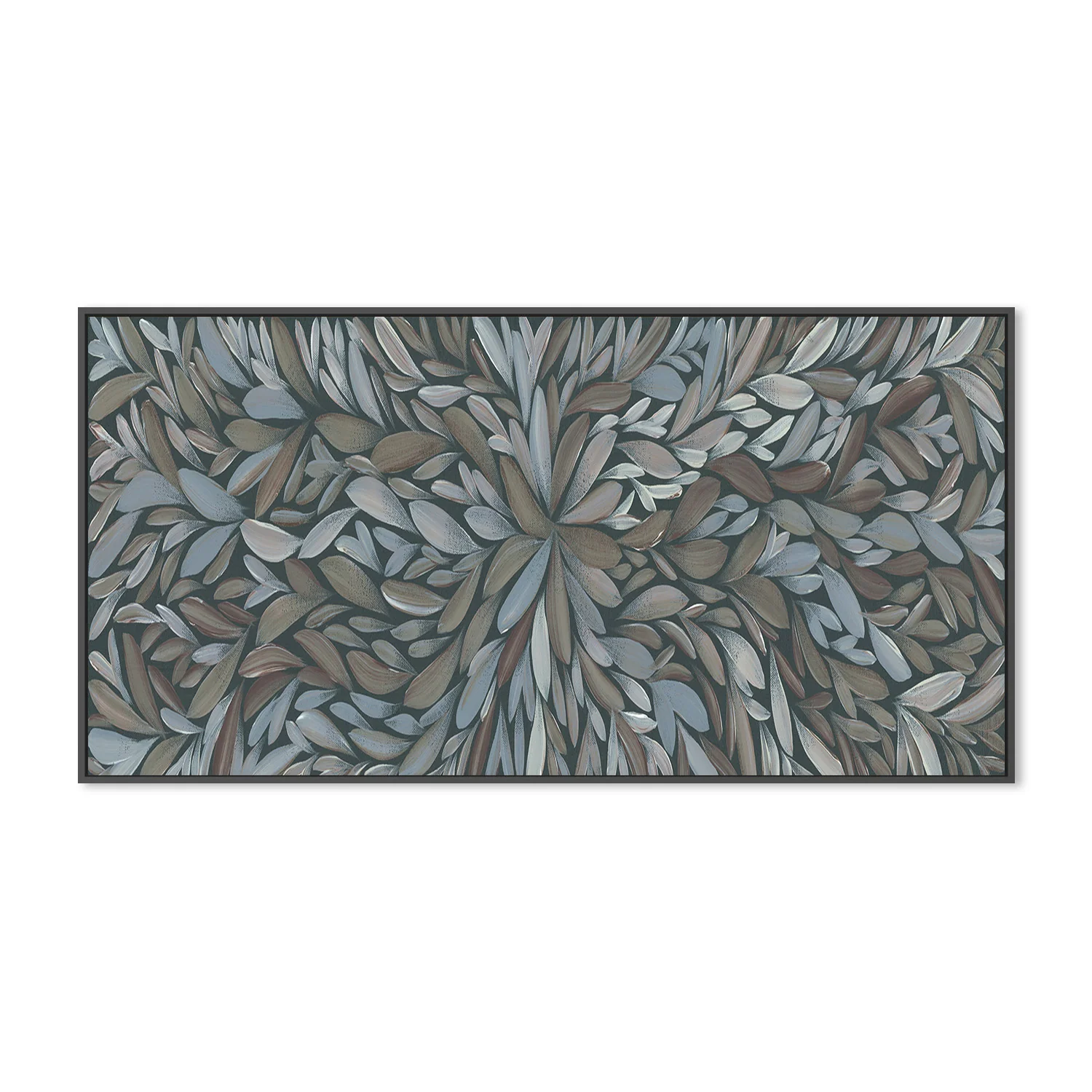 Tumbetin Baibaiye, Healing Leaves, Brown and Cream, Blue Tone - Image 4