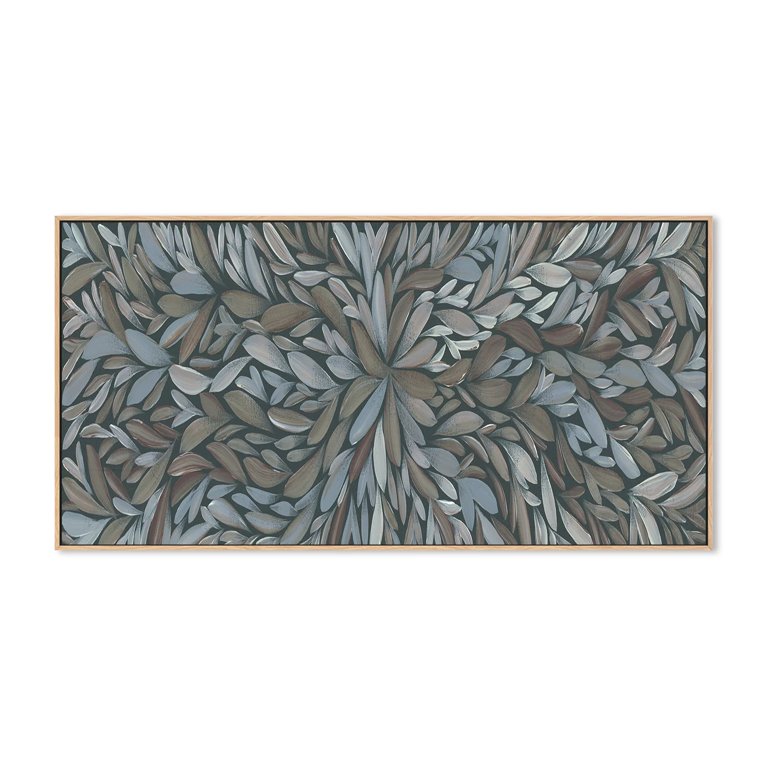Tumbetin Baibaiye, Healing Leaves, Brown and Cream, Blue Tone - Image 5