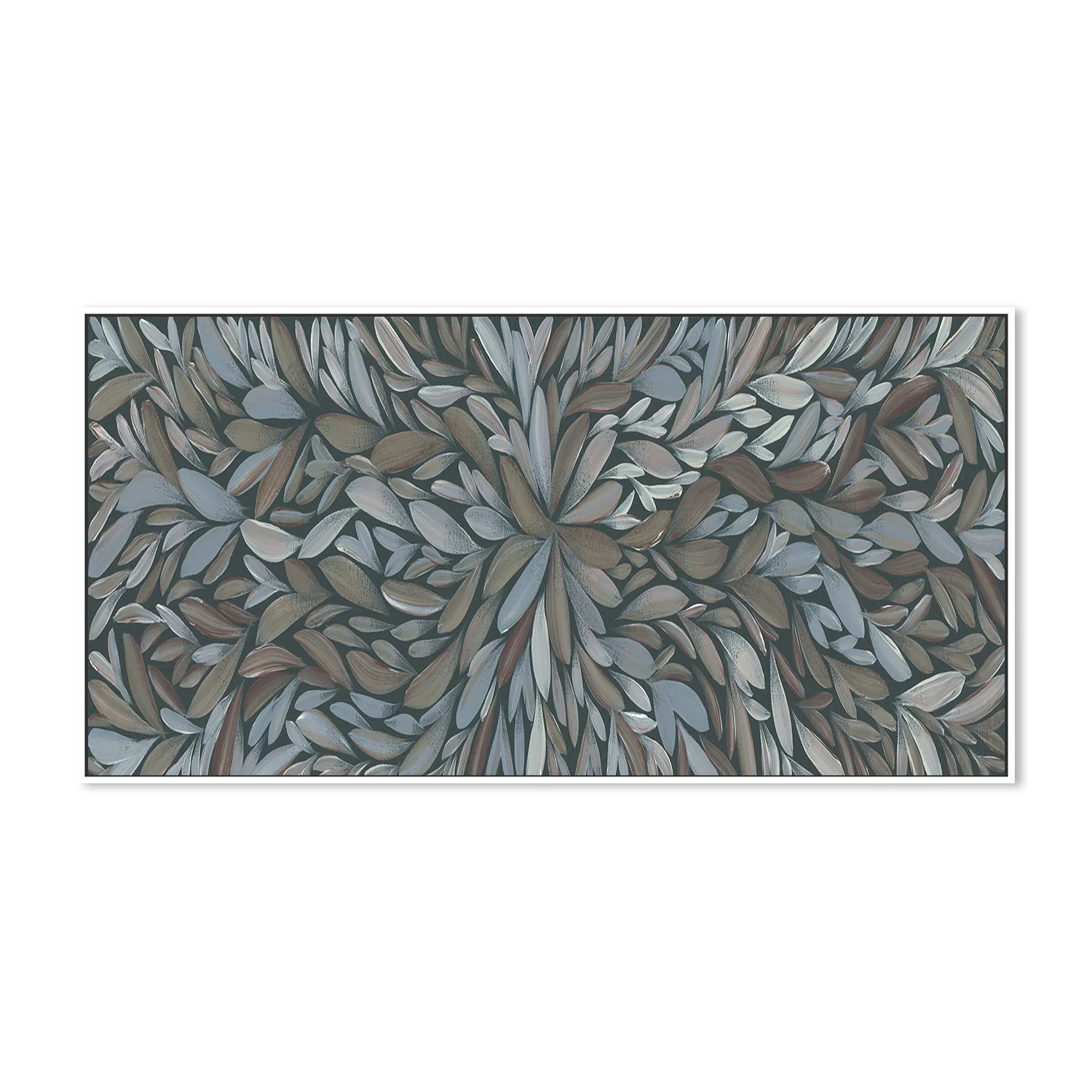 Tumbetin Baibaiye, Healing Leaves, Brown and Cream, Blue Tone - Image 6