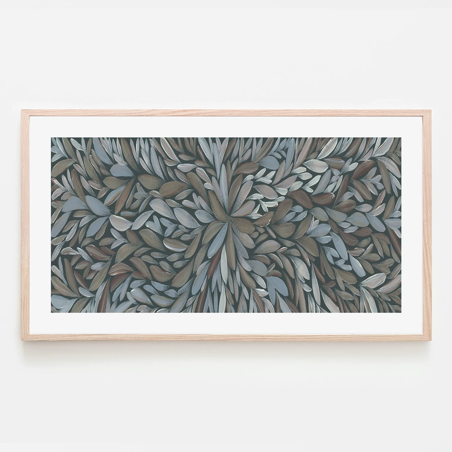 Tumbetin Baibaiye, Healing Leaves, Brown and Cream, Blue Tone - Image 7