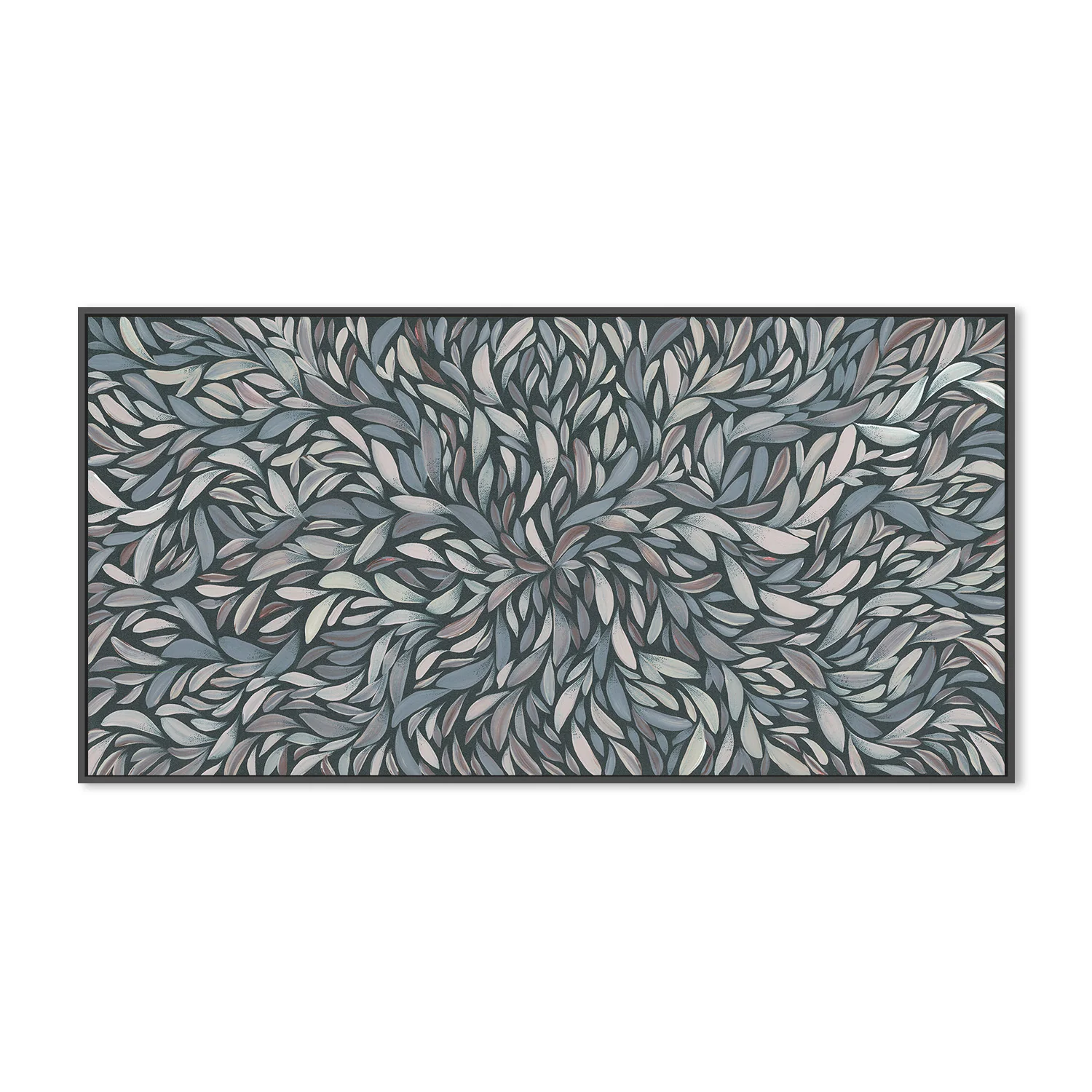 Tumbetin Baibaiye, Healing Leaves, Brown Cream and Grey, Blue Tone - Image 4