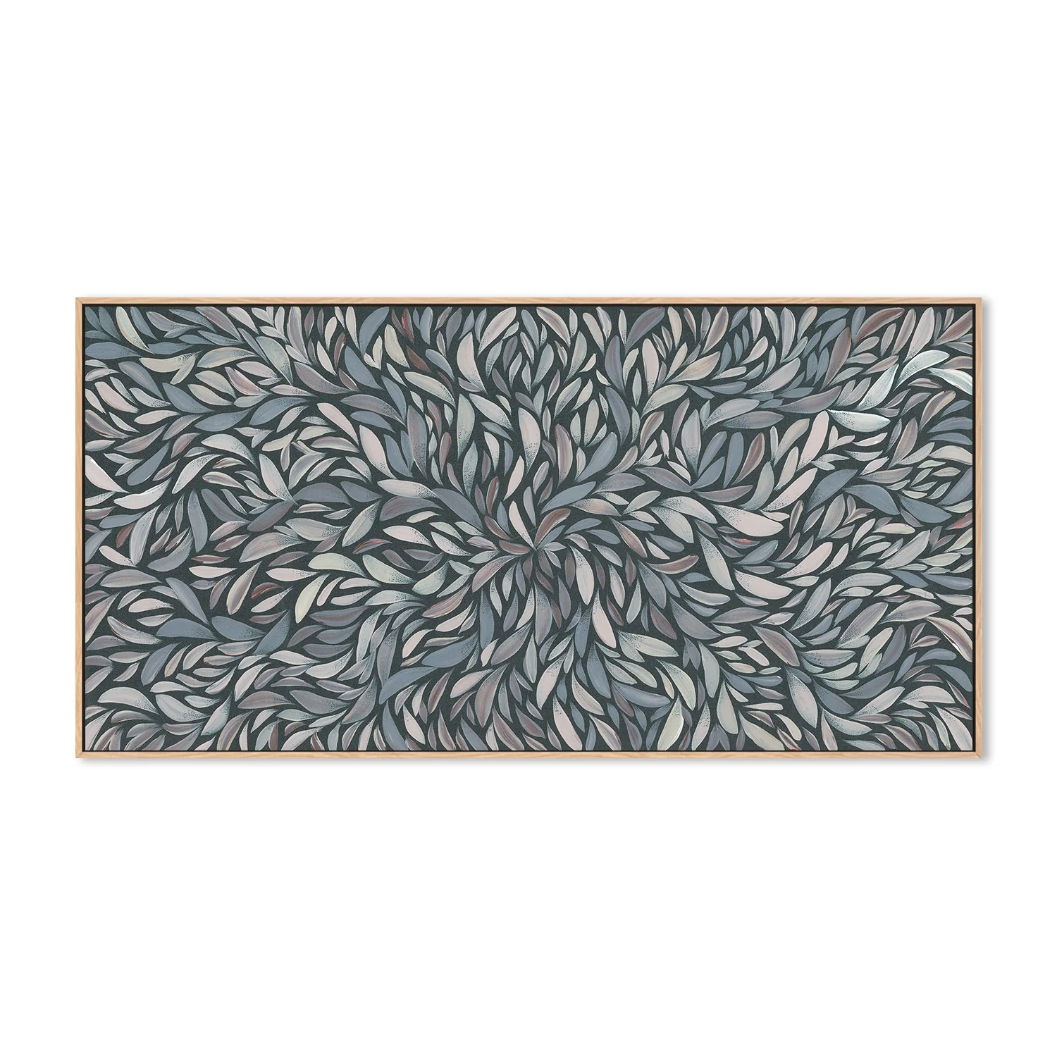 Tumbetin Baibaiye, Healing Leaves, Brown Cream and Grey, Blue Tone - Image 5