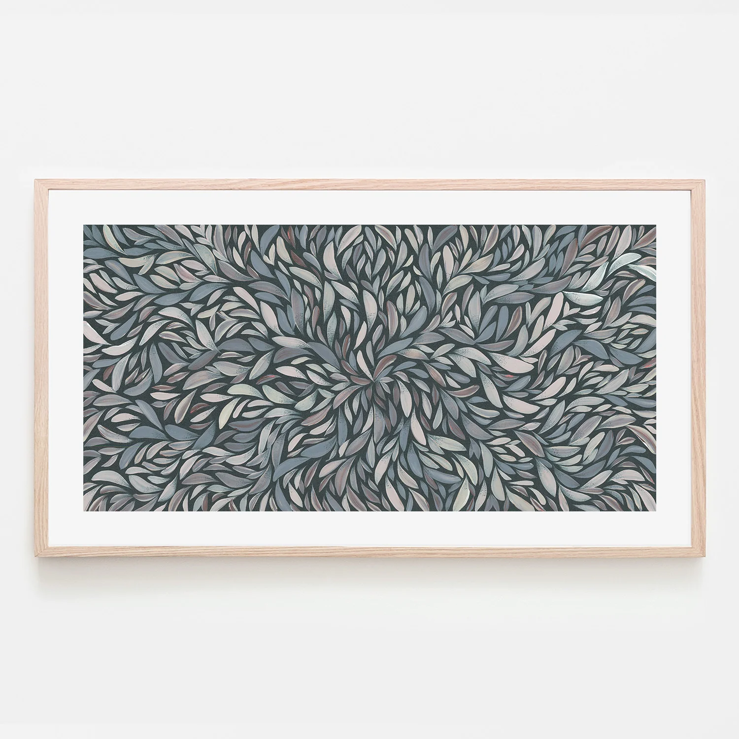 Tumbetin Baibaiye, Healing Leaves, Brown Cream and Grey, Blue Tone - Image 7