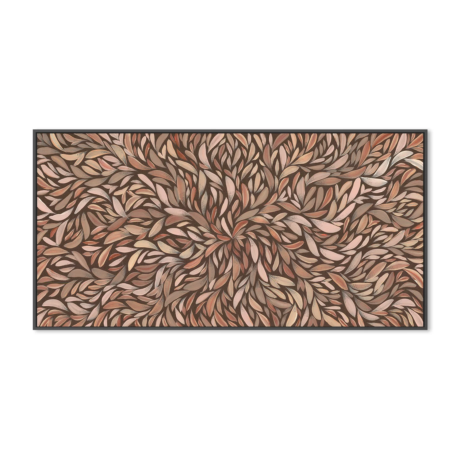 Tumbetin Baibaiye, Healing Leaves, Brown Cream and Grey, Mocha Tone - Image 4