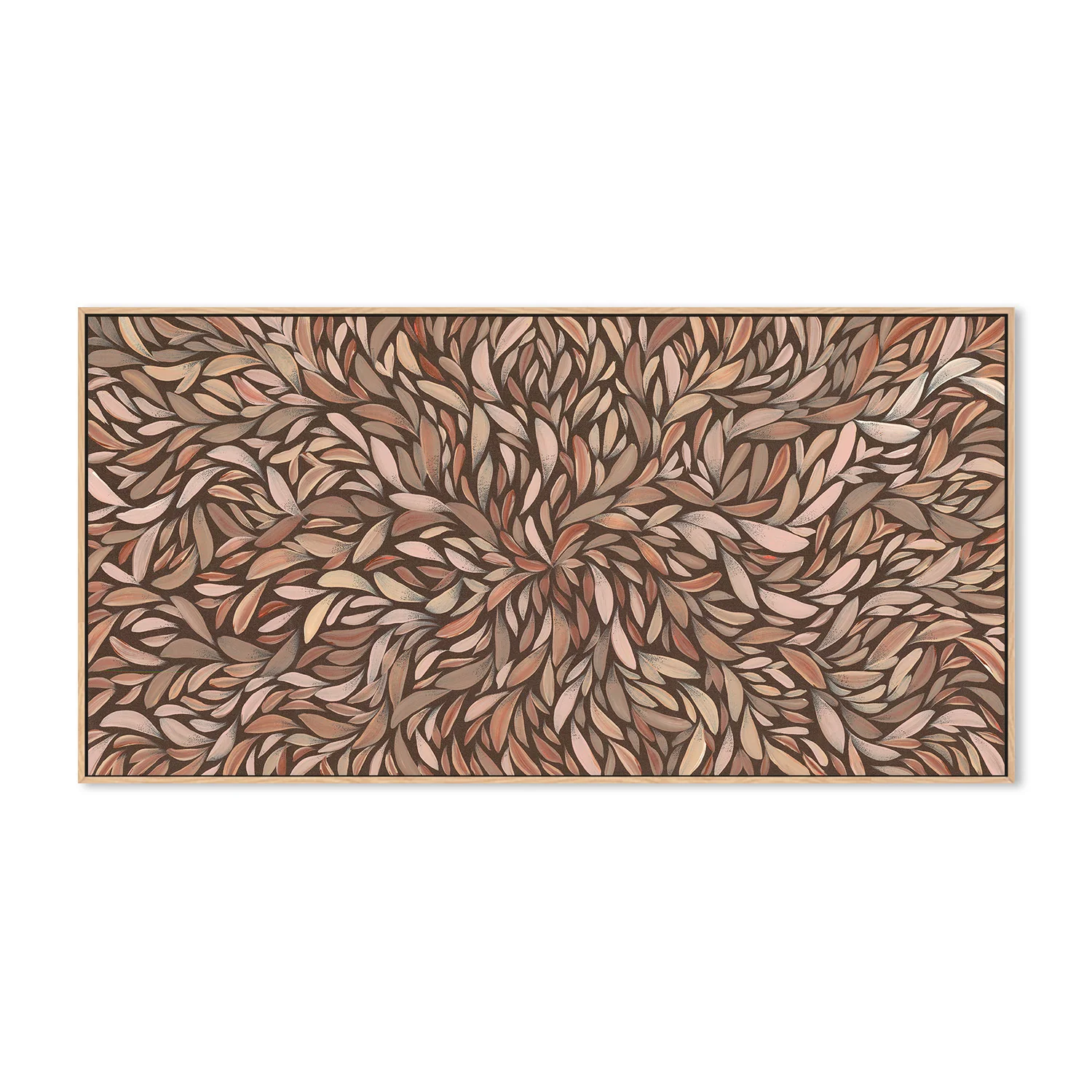 Tumbetin Baibaiye, Healing Leaves, Brown Cream and Grey, Mocha Tone - Image 5