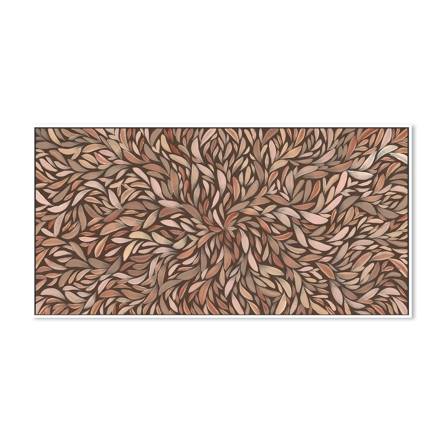 Tumbetin Baibaiye, Healing Leaves, Brown Cream and Grey, Mocha Tone - Image 6