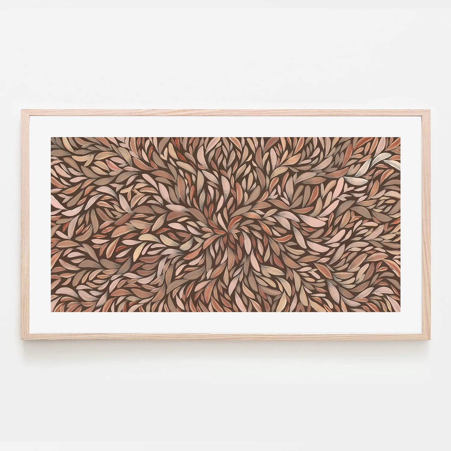 Tumbetin Baibaiye, Healing Leaves, Brown Cream and Grey, Mocha Tone - Image 7