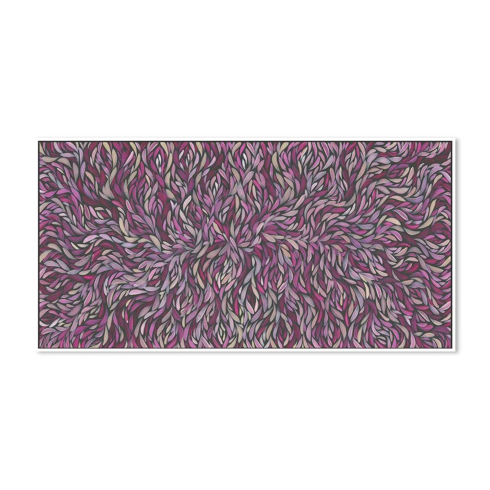 Tumbetin Baibaiye, Healing Leaves, Purple Beige and Cream - Image 5