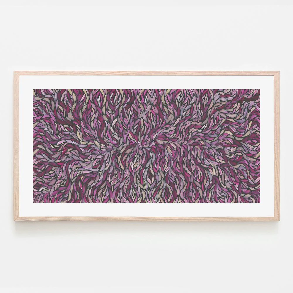 Tumbetin Baibaiye, Healing Leaves, Purple Beige and Cream - Image 6