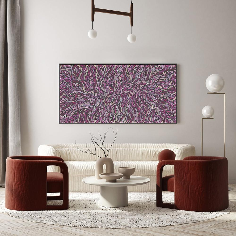 Tumbetin Baibaiye, Healing Leaves, Purple Beige and Cream - Image 7