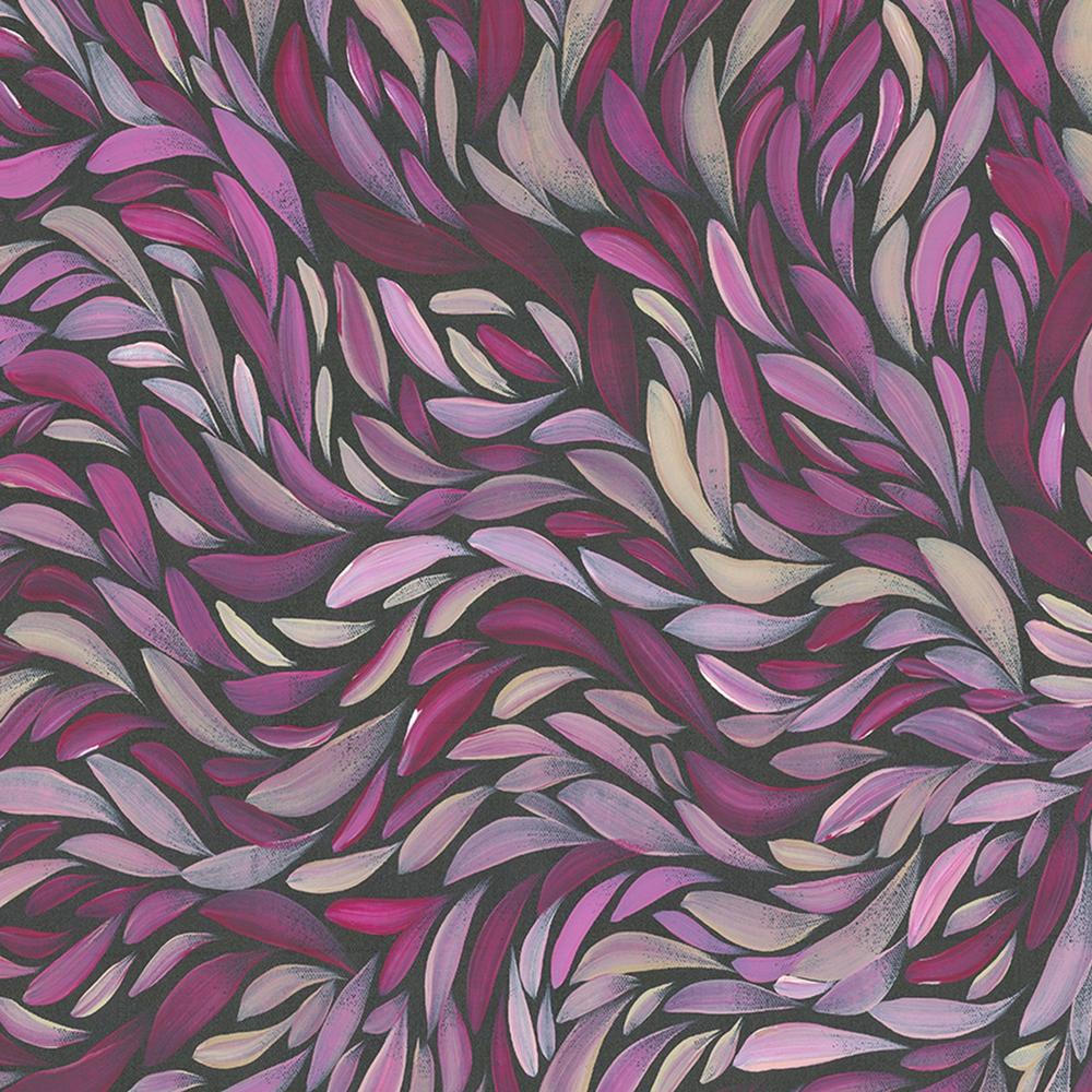 Tumbetin Baibaiye, Healing Leaves, Purple Beige and Cream - Image 8