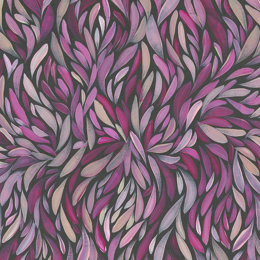 Tumbetin Baibaiye, Healing Leaves, Purple Beige and Cream - Image 9