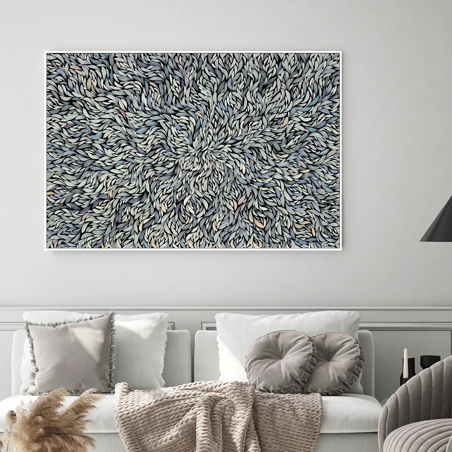 Tumbetin Baibaiye, Healing Leaves Series, Blue Tone - Image 2