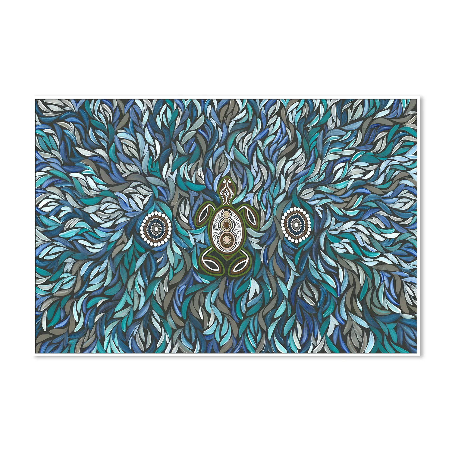 Turtle on life's Journey in deep water dreaming - Image 5