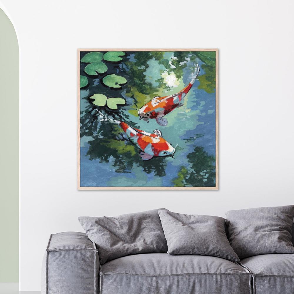 Two Koi Fish In Pond - Image 7