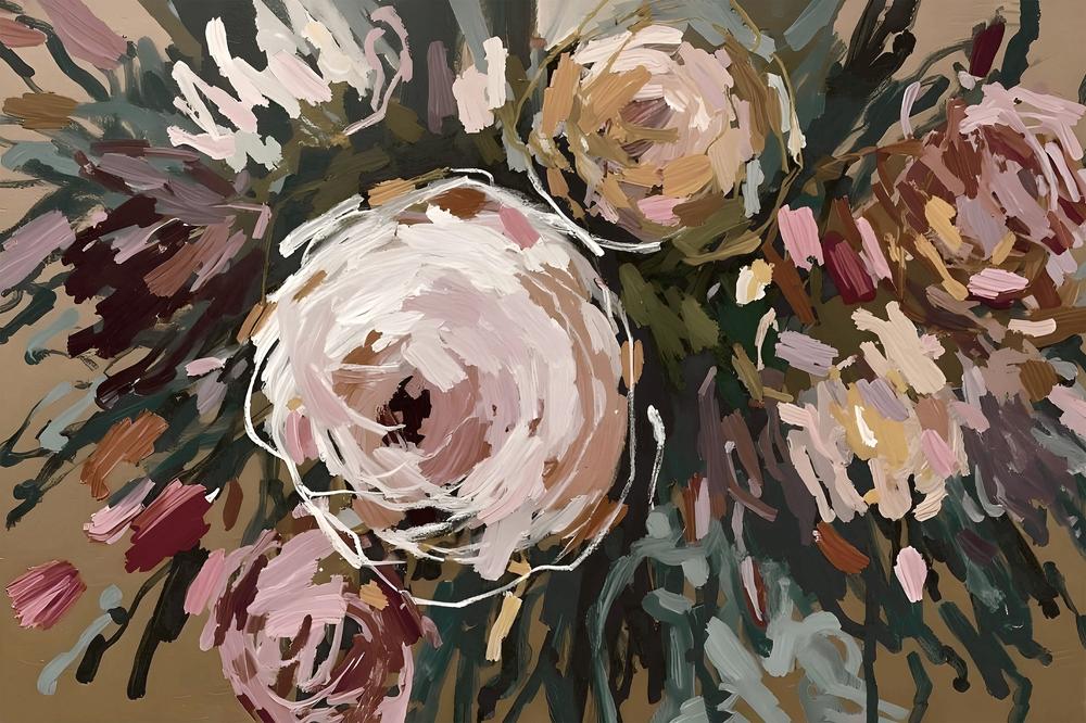 Vibrant Abstract Flowers, Style A