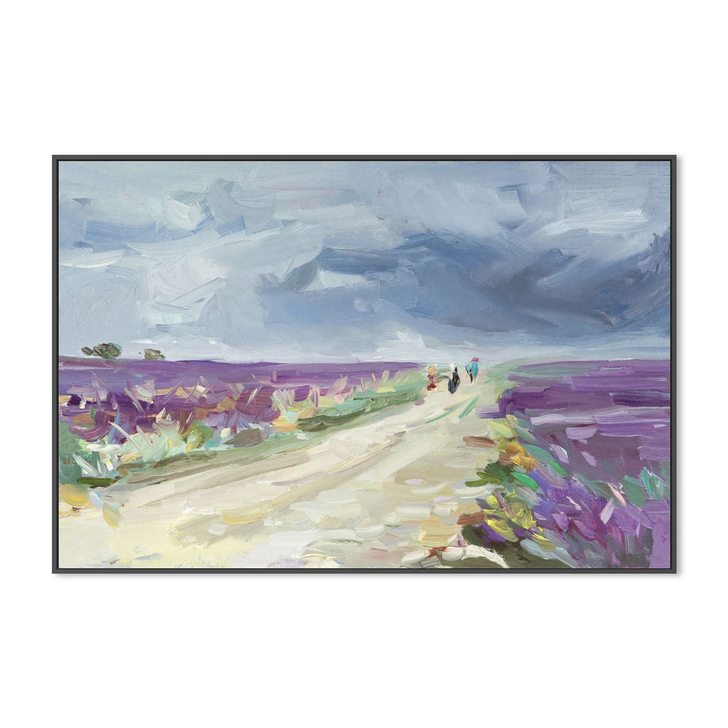 Violet Pathway , Hand-painted Canvas - Image 3
