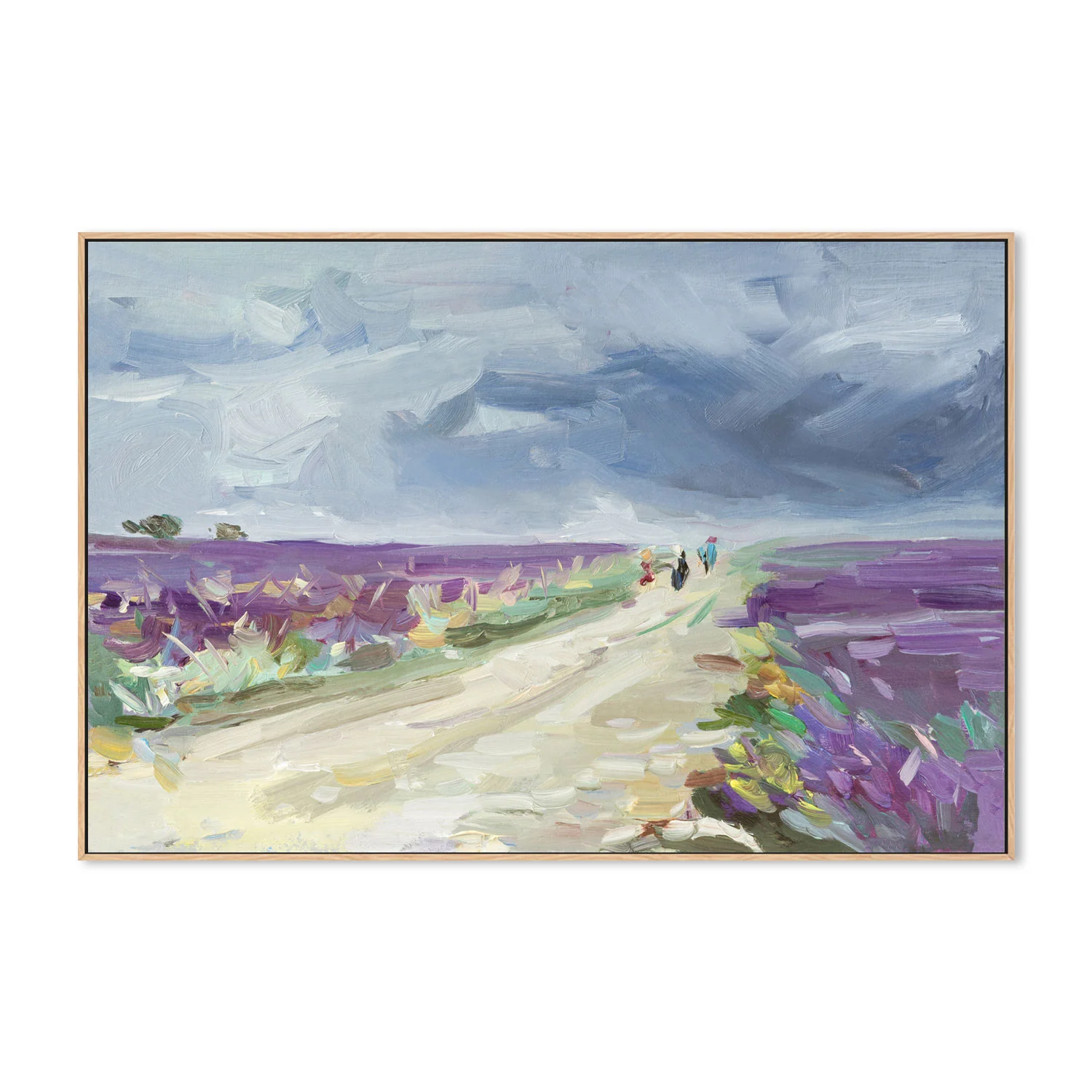 Violet Pathway , Hand-painted Canvas - Image 4