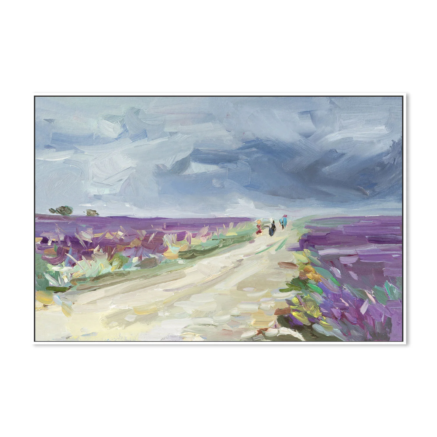 Violet Pathway , Hand-painted Canvas - Image 5