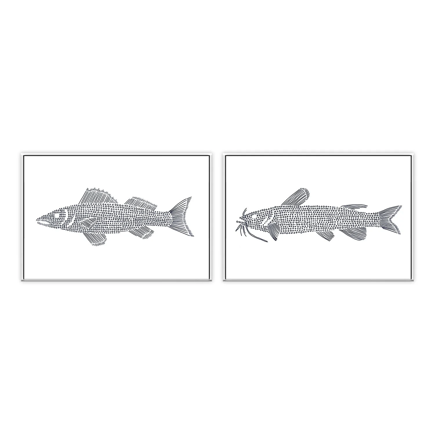 Wall Eye And Cat Fish, Set Of 2 - Image 5