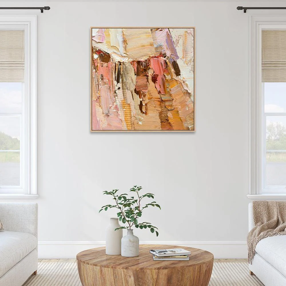 Warm Tone Abstract , Hand-painted Canvas - Image 6