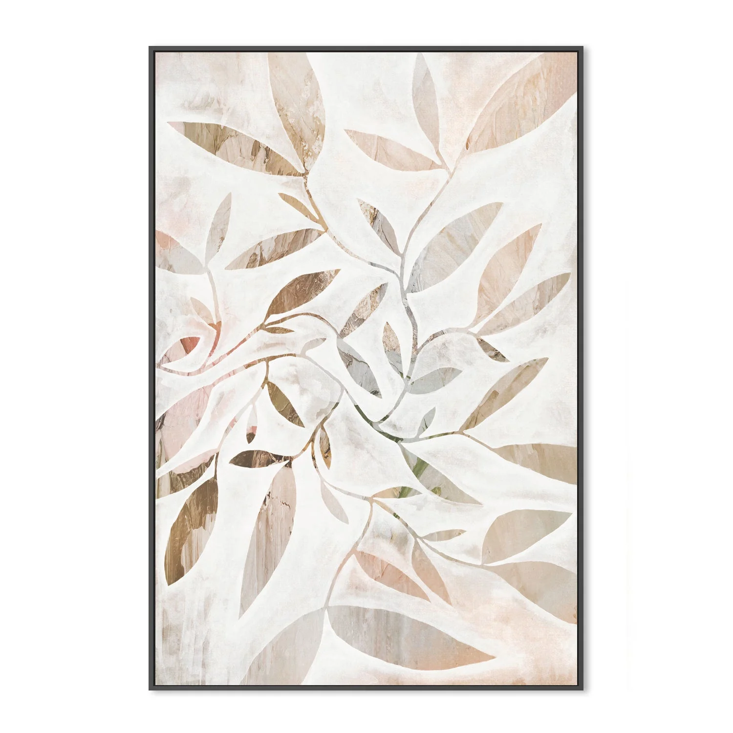Watercolour Leaves Beige - Image 3