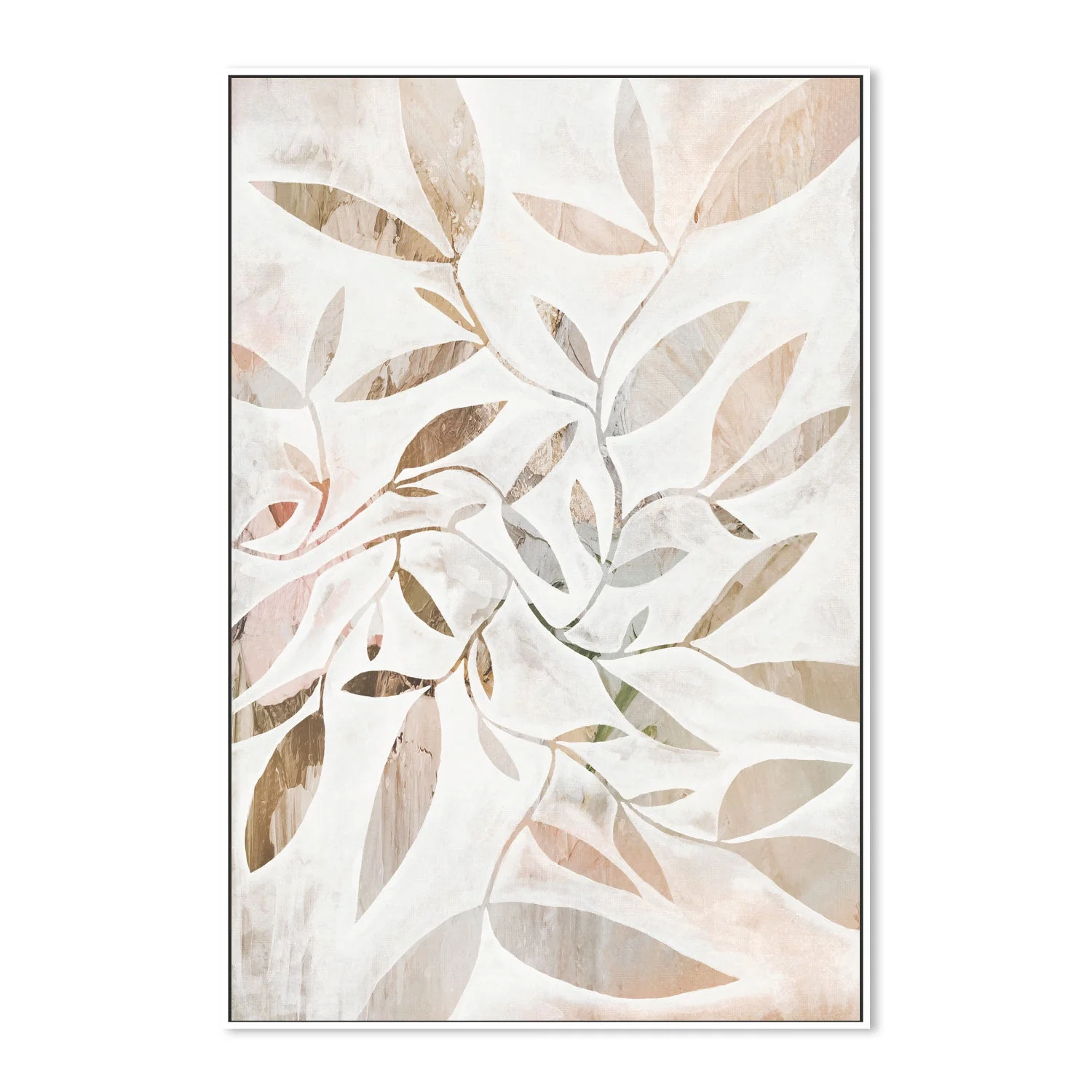 Watercolour Leaves Beige - Image 5