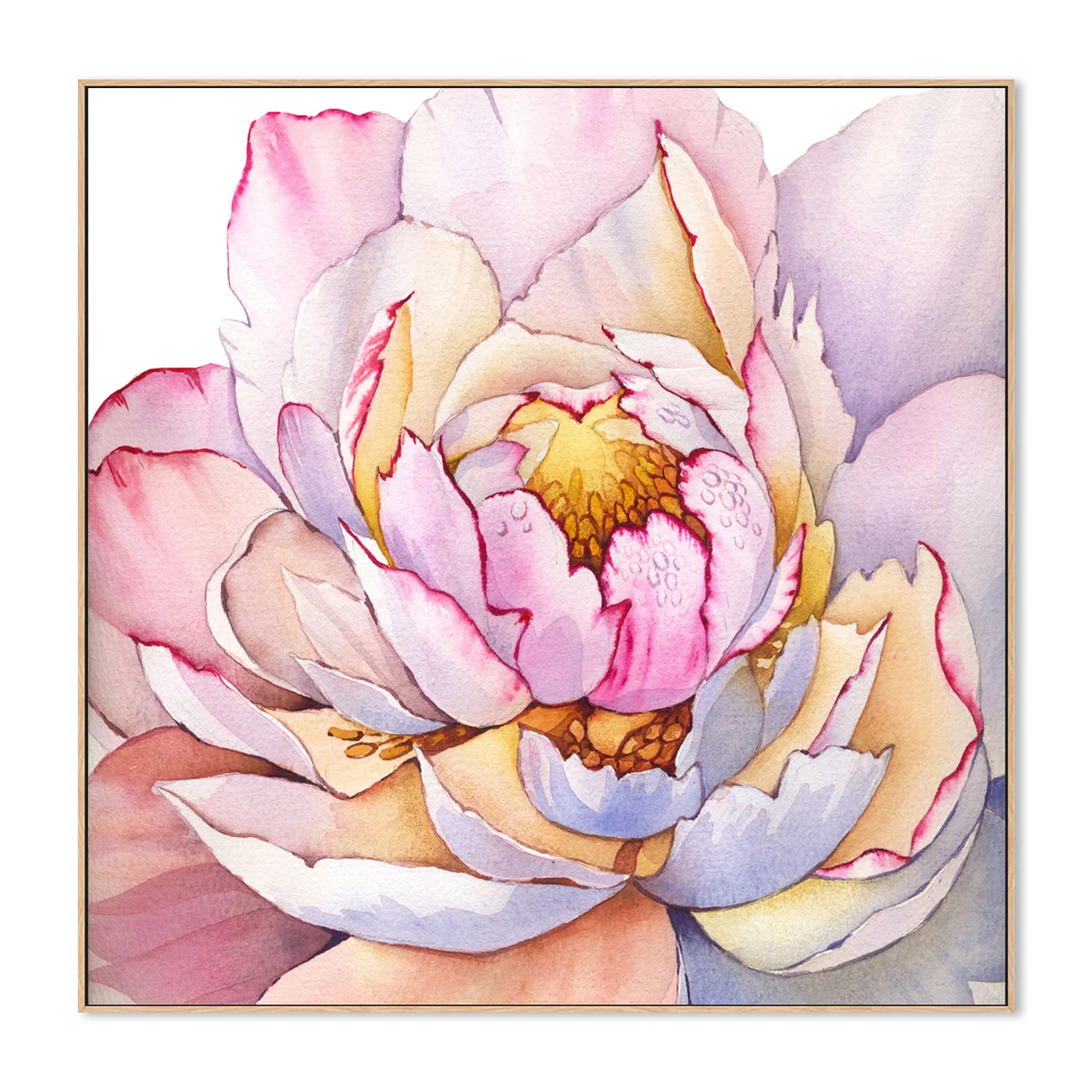 Watercolour Rose Detail , Hand-Painted Canvas - Image 4
