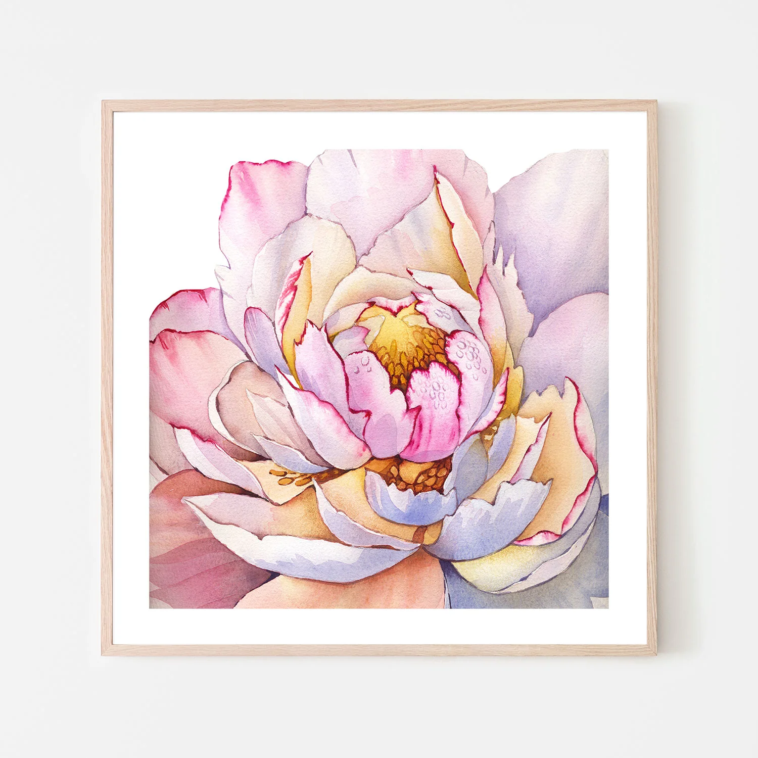 Watercolour Rose Detail , Hand-Painted Canvas - Image 6
