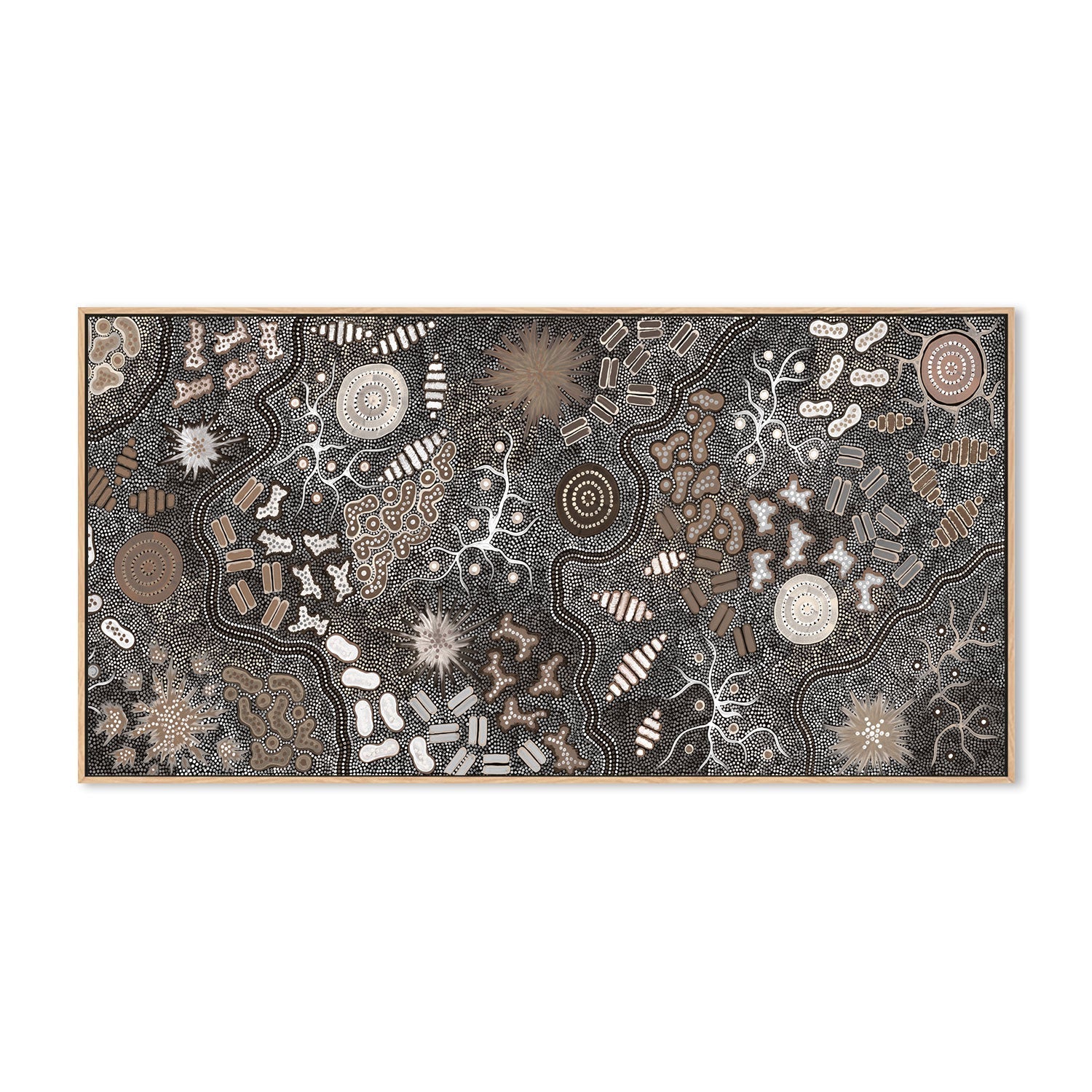 Waterhole Bush Tucker Dreaming, Style A, Brown Tones - Image 4