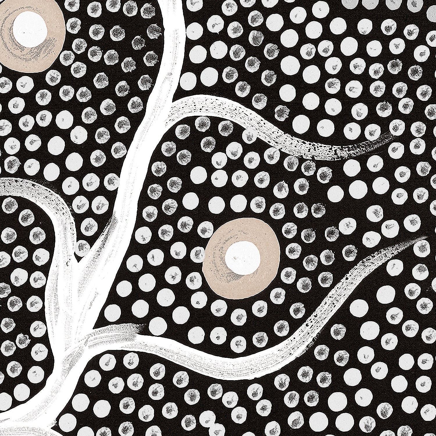 Waterhole Bush Tucker Dreaming, Style A, Brown Tones - Image 9