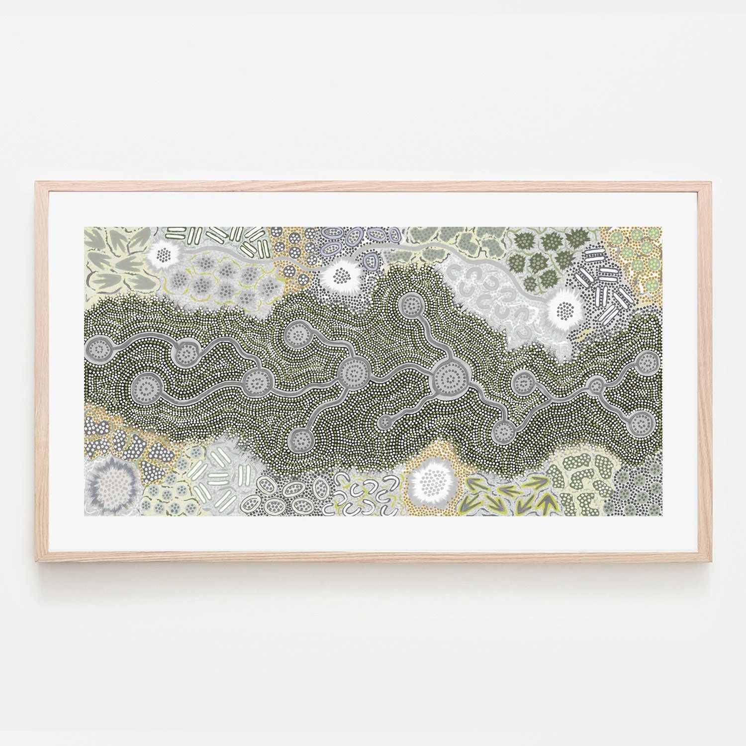 Waterhole Dreaming, Green Tone - Image 6