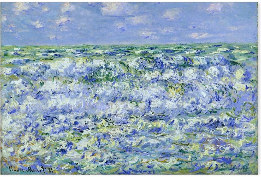 Waves Breaking 1881 , By Monet